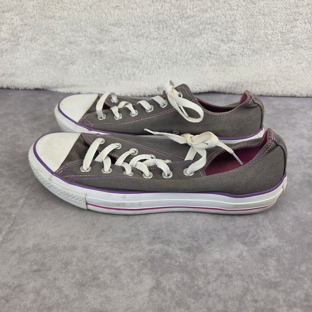 Converse Chuck Taylor All Star Low Gray Purple Pink Sneakers 130286F Womens 10